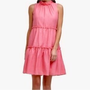 Vince Camuto Sleeveless Pink Ruffle Dress size 2